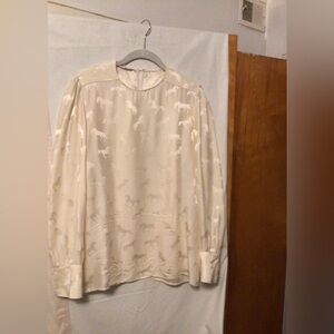 STELLA McCARTNEY Silk Novelty Horse  printed whimsical blouse Sz 40